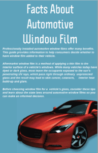 Facts about window film infographic